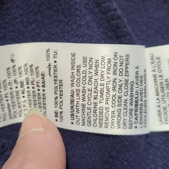 AMAZON ESSENTIALS Blue Polar Fleece Quarter Zip Pullover Jacket - Picture 10 of 11